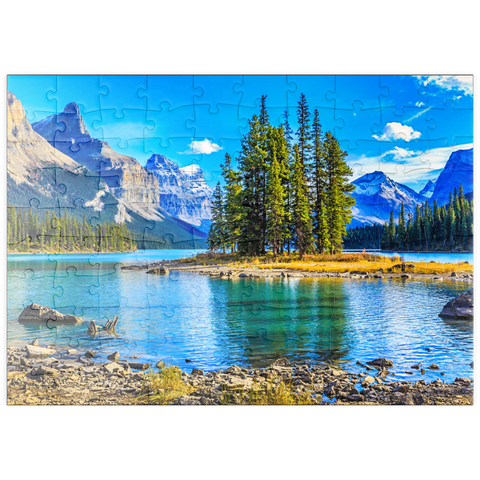 puzzleplate Spirit Island im Maligne Lake - Jasper National Park, Kanada 100 Puzzle