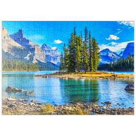 Darstellung des Puzzle-Motivs Spirit Island im Maligne Lake - Jasper National Park, Kanada – Puzzleteile: 200