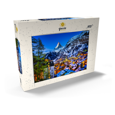 Zermatt und das Matterhorn, Schweiz 1000 Puzzle Schachtel Ansicht2