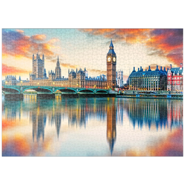 puzzleplate Big Ben und Parlamentsgebäude, London, England 1000 Puzzle