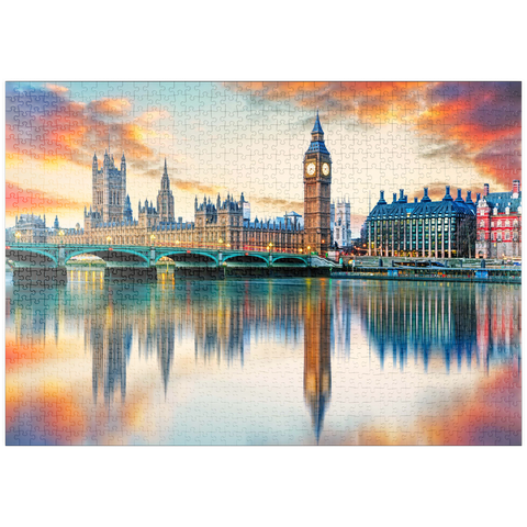 puzzleplate Big Ben und Parlamentsgebäude, London, England 1000 Puzzle