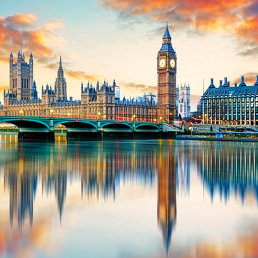Big Ben und Parlamentsgebäude, London, England 1000 Puzzle 3D Modell