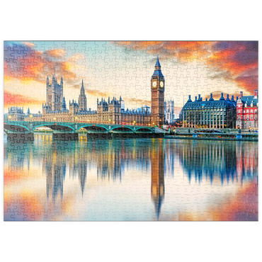 puzzleplate Big Ben und Parlamentsgebäude, London, England 500 Puzzle