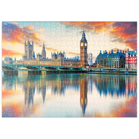 puzzleplate Big Ben und Parlamentsgebäude, London, England 500 Puzzle