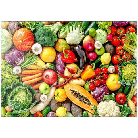 puzzleplate Sortiment an frischem Obst und Gemüse 1000 Puzzle