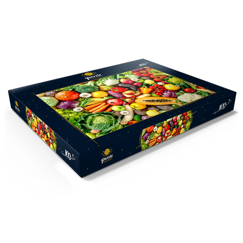 Sortiment an frischem Obst und Gemüse 100 Puzzle Schachtel Ansicht1