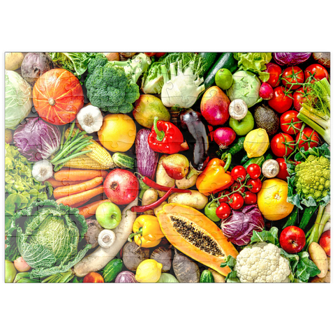 puzzleplate Sortiment an frischem Obst und Gemüse 100 Puzzle
