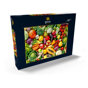 Sortiment an frischem Obst und Gemüse 500 Puzzle Schachtel Ansicht2