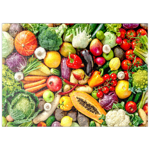 puzzleplate Sortiment an frischem Obst und Gemüse 500 Puzzle