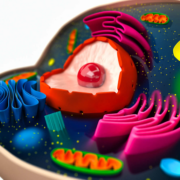 Die Struktur einer biologischen Zelle (3D-Modell) 200 Puzzle 3D Modell