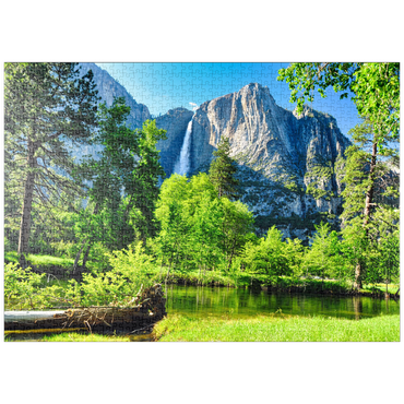 puzzleplate Yosemite-Wasserfall, Yosemite-Nationalpark, Kalifornien 1000 Puzzle