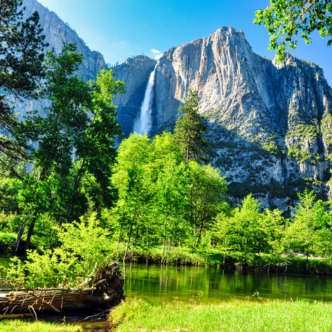 Yosemite-Wasserfall, Yosemite-Nationalpark, Kalifornien 100 Puzzle 3D Modell