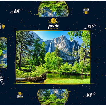 Yosemite-Wasserfall, Yosemite-Nationalpark, Kalifornien 100 Puzzle Schachtel 3D Modell