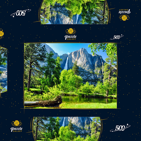 Yosemite-Wasserfall, Yosemite-Nationalpark, Kalifornien 500 Puzzle Schachtel 3D Modell