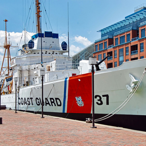 Taney (WHEC–37) Coast Guard Schiff im Maritimen Museum in Baltimore, Maryland 1000 Puzzle 3D Modell