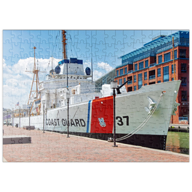 Darstellung des Puzzle-Motivs Taney (WHEC–37) Coast Guard Schiff im Maritimen Museum in Baltimore, Maryland – Puzzleteile: 200