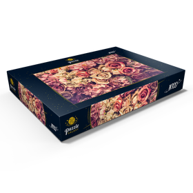 Darstellung des Puzzle Motivs Rosa Rosen - Puzzleteile: 1000