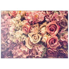 Darstellung des Puzzle Motivs Rosa Rosen - Puzzleteile: 200