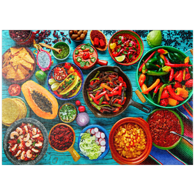 Darstellung des Puzzle-Motivs Mexikanisches Essen – Puzzleteile: 1000