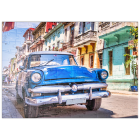 Darstellung des Puzzle Motivs Oldtimer in Havanna, Kuba - Puzzleteile: 100