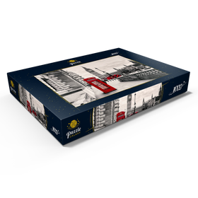 Darstellung des Puzzle Motivs Rote Telefonzelle in London - Puzzleteile: 1000