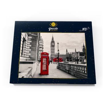 Rote Telefonzelle in London 100 Puzzle Schachtel Ansicht3