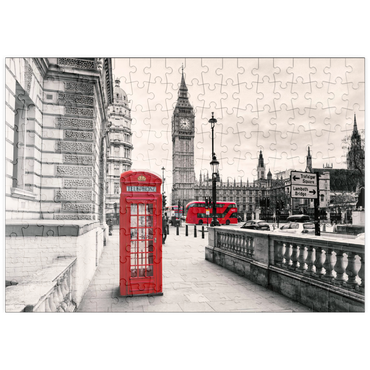 puzzleplate Rote Telefonzelle in London 200 Puzzle