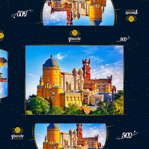 Palácio Nacional da Pena in Sintra, Lissabon, Portugal 500 Puzzle Schachtel 3D Modell