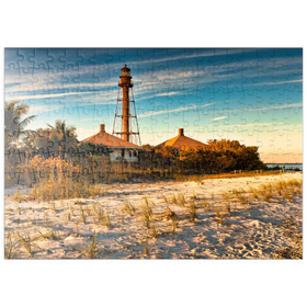 Darstellung des Puzzle Motivs Sanibel Island-Leuchtturm in Sanibel Island, Florida - Puzzleteile: 200