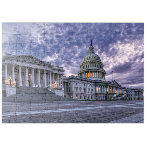 puzzleplate Das Kapitol in Washington D.C, Vereinigte Staaten von Amerika 100 Puzzle