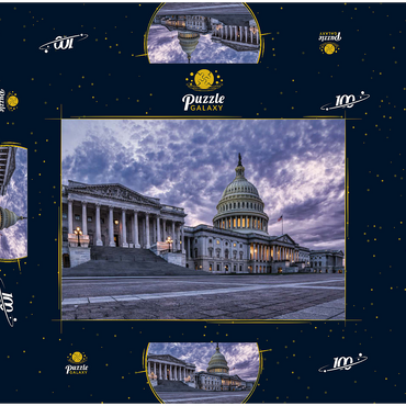 Das Kapitol in Washington D.C, Vereinigte Staaten von Amerika 100 Puzzle Schachtel 3D Modell