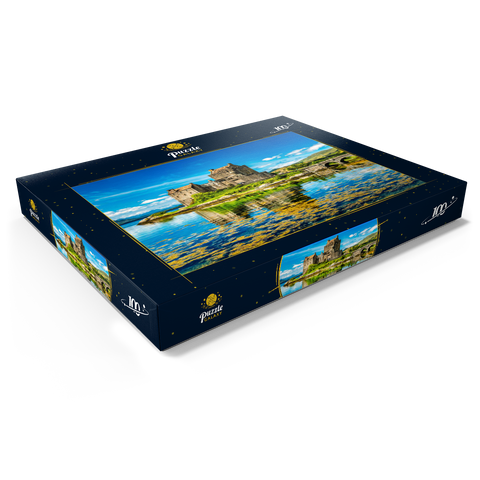 Eilean Donan Castle an einem warmen Sommertag - Dornie, Schottland 100 Puzzle Schachtel Ansicht1