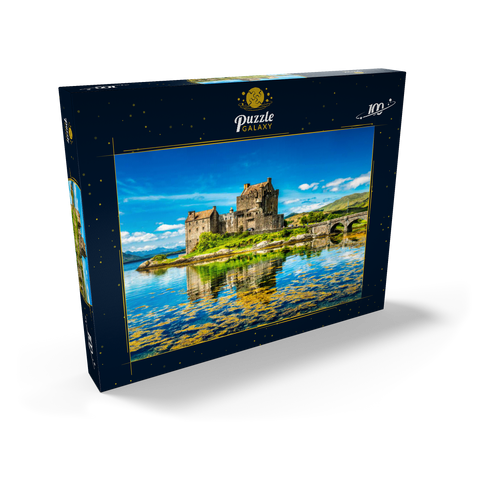 Eilean Donan Castle an einem warmen Sommertag - Dornie, Schottland 100 Puzzle Schachtel Ansicht2