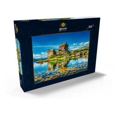 Eilean Donan Castle an einem warmen Sommertag - Dornie, Schottland 500 Puzzle Schachtel Ansicht2