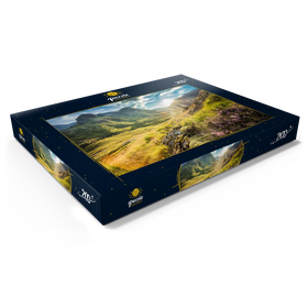 Alternative Darstellung des Puzzle-Motivs Talblick unterhalb der Berge von Glencoe, Lochaber, Highlands, Schottland – Puzzleteile: 200