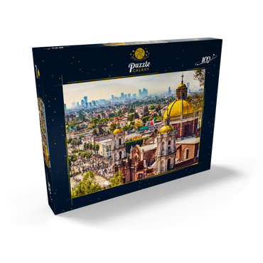 Kuppeln der alten Basilika und Stadtbild von Mexiko-Stadt 100 Puzzle Schachtel Ansicht2