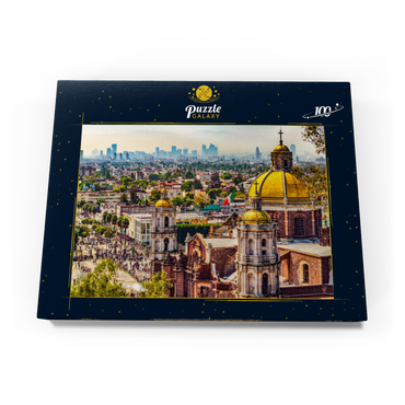 Kuppeln der alten Basilika und Stadtbild von Mexiko-Stadt 100 Puzzle Schachtel Ansicht3