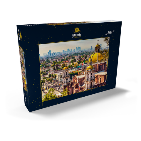 Kuppeln der alten Basilika und Stadtbild von Mexiko-Stadt 500 Puzzle Schachtel Ansicht2