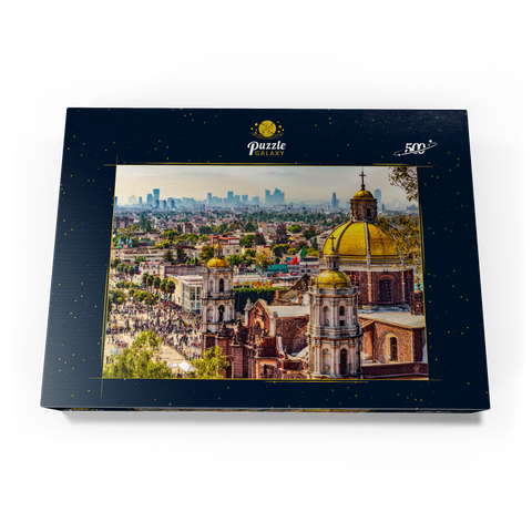Kuppeln der alten Basilika und Stadtbild von Mexiko-Stadt 500 Puzzle Schachtel Ansicht3