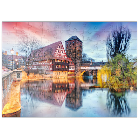 puzzleplate Nürnberg im Sonnenlicht 100 Puzzle