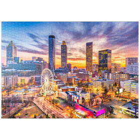Darstellung des Puzzle Motivs Skyline der Innenstadt von Atlanta, Georgia - Puzzleteile: 1000