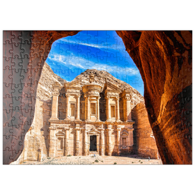 Darstellung des Puzzle-Motivs Ad Deir-Klosters in der antiken Stadt Petra, Jordanien – Puzzleteile: 200