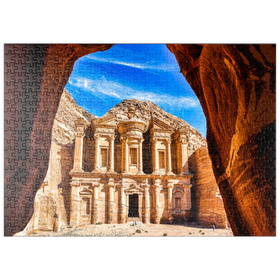 Darstellung des Puzzle Motivs Ad Deir-Klosters in der antiken Stadt Petra, Jordanien - Puzzleteile: 500