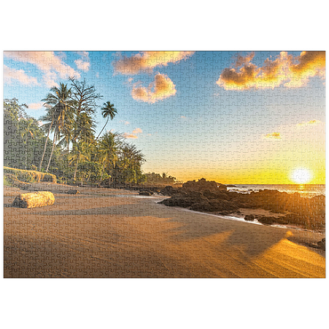 puzzleplate Tropischer Sonnenuntergang an der Pazifikküste Costa Ricas 1000 Puzzle