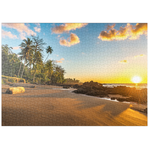 puzzleplate Tropischer Sonnenuntergang an der Pazifikküste Costa Ricas 1000 Puzzle