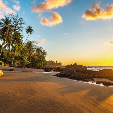 Tropischer Sonnenuntergang an der Pazifikküste Costa Ricas 1000 Puzzle 3D Modell