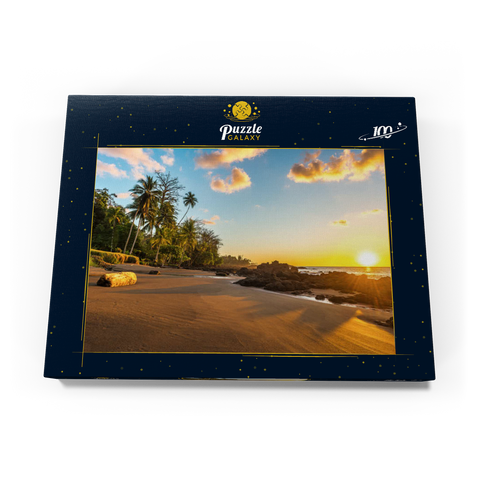 Tropischer Sonnenuntergang an der Pazifikküste Costa Ricas 100 Puzzle Schachtel Ansicht3