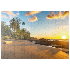 Darstellung des Puzzle-Motivs Tropischer Sonnenuntergang an der Pazifikküste Costa Ricas – Puzzleteile: 200