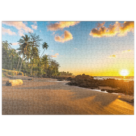 Darstellung des Puzzle-Motivs Tropischer Sonnenuntergang an der Pazifikküste Costa Ricas – Puzzleteile: 500