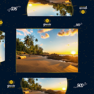 Tropischer Sonnenuntergang an der Pazifikküste Costa Ricas 500 Puzzle Schachtel 3D Modell